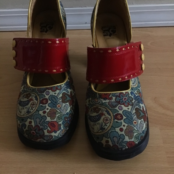 JOHN FLUEVOG LADIES ZAZA MARY JANE WIDE STRAP FABRIC SHOE inc. SHOE BAG - Picture 14 of 15